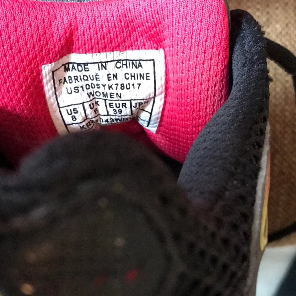 Ryka Trail Exodus Running Sneaker Black Gray Pink Women's SIZE 8